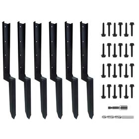 Iteve.gd Hjc-0075 Fence Post Anchor Kit Heavy Duty Steel Repair Stakes Fix Ancho