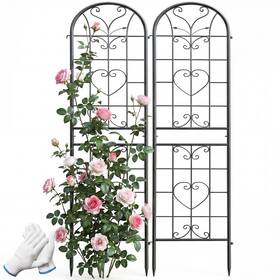 8snfm Iyiniyi 87x20 Inch Black Metal Garden Trellis Heavy Duty Outdoor Tall Plant