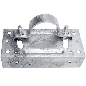 Jake Sales 840129210771 Wood To Round Steel Fence Post Adapter Galvanized Clamp Adjustable R