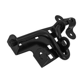 Jake Sales 840129234661 Universal Slide Bolt Wooden Gate Latch - Black Powder Coated To Resist Rust -