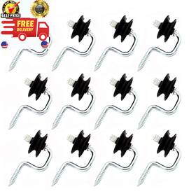 Jbtoziuy 445041069013 12 Pcs Wood Post Screw-in Corner Bracket With Insulator Anchors