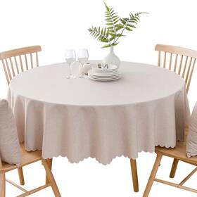Xdf-zhuobu-chunse-kamase-120 Jeloris Round Waterproof Tablecloth Spill-proof Stain Resistant Table Cloth Wrinkle F Xdf-zhuobu-chunse-kamase-120 Jeloris Round Waterproof Tablecloth Spill-proof Stain Resistant Table Cloth Wrinkle F
