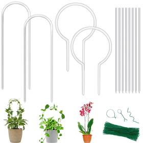 Jesosia Jstr002 12 Pack Clear Acrylic Plant Trellis For Potted Plants Indoor Outdoor - Thicke
