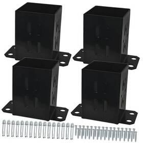Jh Fpb 4 Jinhan 4x4 Wood Fence Post Base Brackets Heavy Duty Powder-coated 13-gauge