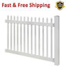 Jhg-00124 White Nantucket Picket Vinyl Fence Stainless Steel Screws Garden Outdoor