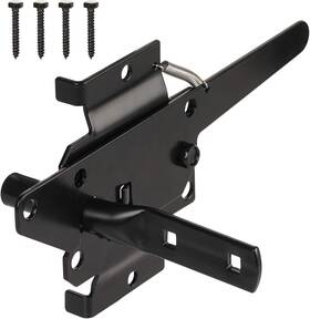 Jiahoo Hardware 764579947868 Post Mount Gate Latch For Wooden Fence - Heavy Duty Self Locking Hard