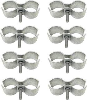 Jiaroutk 313049080064 1-5/8 Inch Chain Link Fence Panel Clamps Galvanized Dog Kennel Saddle