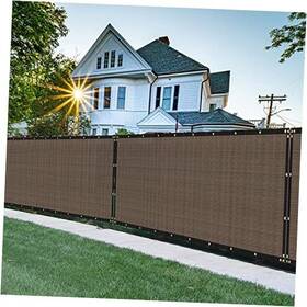 Jinhu Alliance Industrial Inc Jassfs13e0525bw 5ft X 25ft Privacy Screen Fence Windscreen Mesh Shade Net Cover Brown