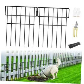 Jlggtzl-25 Jinligogo 25 Panels Animal Barrier Fence No Dig 27 Ft L X 17 In H Decorative Garden