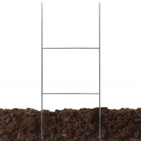 H-24x10 Jizhgrad 25pack Metal Yard Sign Stakes 10 X 24 Inch Step-stakes Heavy Duty 9ga H
