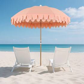 Ousmkb1004h Jonathan Y Horizon 6.5ft. Beach Umbrella With Tilt Wind Vent Uv Protection And Carry Bag