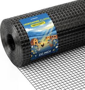 Jotesnew 313051692613 Black 1 Inch Hardware Cloth 48in X 100ft 16 Gauge Coated Welded Wire Fence