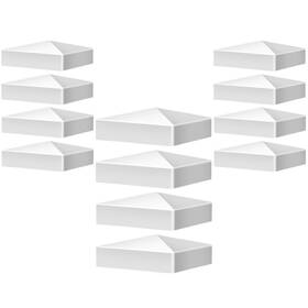 Joutyfor Am555725 Pyramid White Pvc Vinyl Post Top Caps Fence Deck For Vi