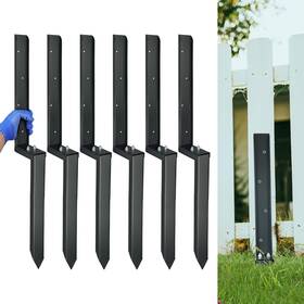 Jpoip Fnaghe-23instake Heavy Duty Steel Fence Post Repair Kit 32 Inch Long Anchor Ground Stake