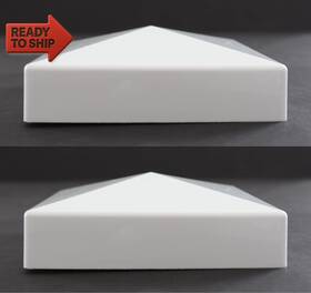 Jsp Manufacturing 445026724746 True 5x5 127mm X Plastic Pyramid Vinyl Fence Post Cap Black Or White Mu