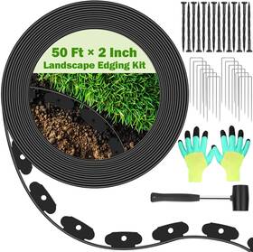 Jw4001 Jupwalz 50ft 2in Landscape Edging Border Kit With 90pcs 2 Types Of Garden Staples Jw4001 Jupwalz 50ft 2in Landscape Edging Border Kit With 90pcs 2 Types Of Garden Staples