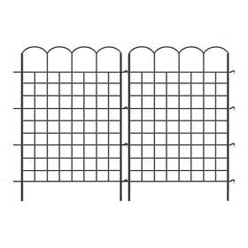 Justincity 313030175137 No Dig Rustproof Metal Wire Garden Fence 25 Inch Tall Decorative Animal Barrier F