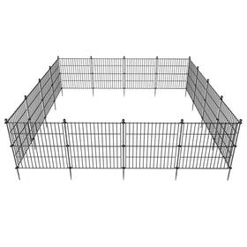 Justincity 744759076977 No Dig Decorative Outdoor Garden Fence 24 Inch H X 20 Ft. L Rustproof Metal Wire