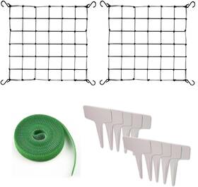 Jztang 705354015792 2 Pack Scrog Net 4x4 Ft Trellis For Grow Tent Elastic With 8 Hooks I