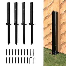 Jzvxx 785034830631 4 Pack Fence Post Repair Kit Anchor Heavy Duty 32in Buddy F