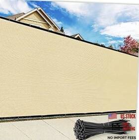 Kamea 8x50beige-2nd 8ft X 50ft Beige Fence Privacy Screen Windscreen Cover Fabric Shade Tarp