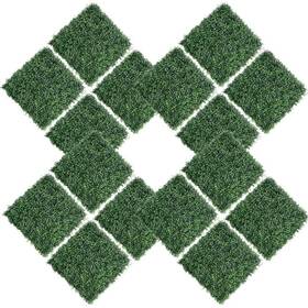 Kdgarden 787414804447 16pcs 20 Inch X20 Artificial Boxwood Panels Topiary Hedge Plant Uv Protected Faux