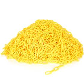 Keasue 717021415316 Plastic Chain Links 200ft Yellow Crowd Control Safety