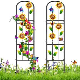 Khayrovies Us-vp20240531-011 2 Pack Garden Trellis For Climbing Plants Outdoor Metal Vine Frame Support