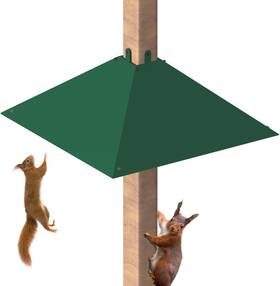 Khordin 445015558529 Metal Squirrel Baffle For 4x4 Post Outside Wooden Pole Mount 1pcs Green