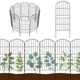 Kimazo 721527417804 32.5in H X 20ft L Tall Decorative Garden Fence - 14 Pack Fe