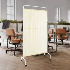 Konkenie 747495422992 Movable Room Divider Medical Privacy Screen With Lockable Castersbeige