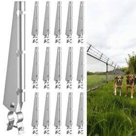 M238z35mm15 Kopkio 15 Pack Barbed Wire Arm For 1-3/8 Inch Chain Link Fence Galvanized Steel Pcs