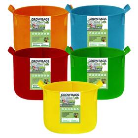 Kopotma 768415249611 7 Gallon Grow Bags Colorful Fabric Plant Muticolor