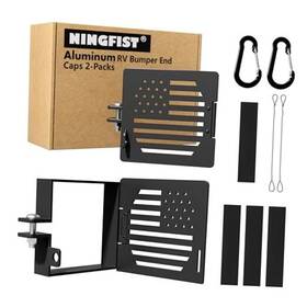 Kuayi 701915598667 Aluminum Rv Bumper End Cap 2-pack Fits 4-inch Square Camper Flag Edition Kuayi 701915598667 Aluminum Rv Bumper End Cap 2-pack Fits 4-inch Square Camper Flag Edition