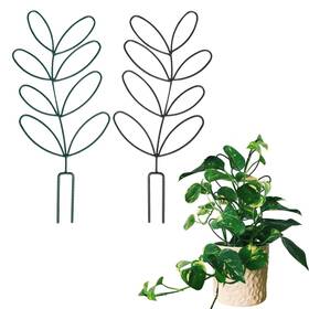 460390 Kvzvk 2pack Indoor Plant Trellis Metal Wire Garden Small Climbing Leaf Shape