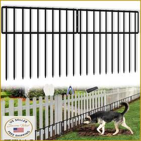 Kyate B0f37hg3h4 19.83ft No Dig Fence 14 Panels Animal Barrier Rustproof Metal Garden Border