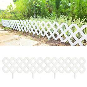 Lzsw009wx10-1125u Lá Green Lalagreen Garden Edging Border 23x8.5 Inch 10 Pack White Plastic Fence Pan