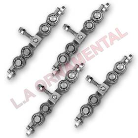 L.a. Ornamental 748613040555 Heavy Duty Internal Slide Gate Truck Assembly 10 Wheels Cantilever Track Lot 4