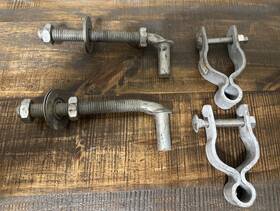 L.a. Ornamental 748613042139 Galvanized 5/8 Inch X 6 Long J Bolt For Chain-li Fence Gate Hinge Lot Of 2