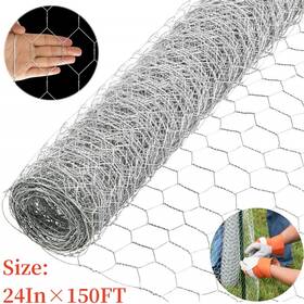 Labwork Law79770 2 Inch Holes 24 150ft Galvanized Poultry Net - Metal Fencing / Chicken Wire