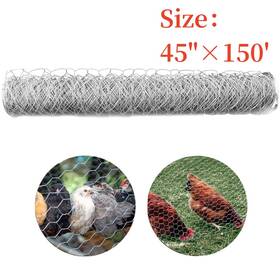 Labwork Law79794 Galvanized Poultry Net - Metal Fencing / Chicken Wire 48 Inch 150ft 2 Holes