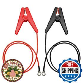 B0ccdlt3bs Laffoonparts 2pcs Electric Fence Lead Wire Set Alligator Clip Solar Power