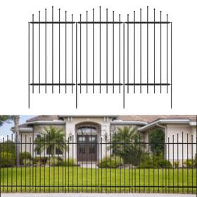 Mt074 Laknual 6 Panels Metal Decorative Garden Fence 40 In H X 12 Ft L Outdoor