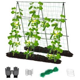 Lalahoni 008678499560 Cucumber Trellis 4ft X Metal A-frame Garden Climbing Plant