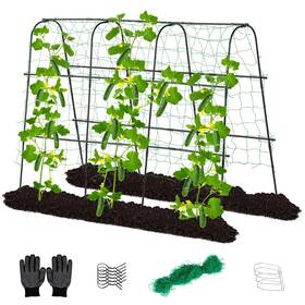 Lalahoni 008678769991 Garden Trellis For Climbing Plants Outdoor Black H 48 Inch X L 65 -