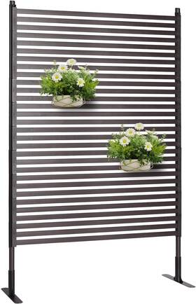 Lalahoni K0-qzhr-4plx Outdoor Privacy Screen Metal Fence Panel 3.5 Ft W X 6 H Dark Brown 1 Pc