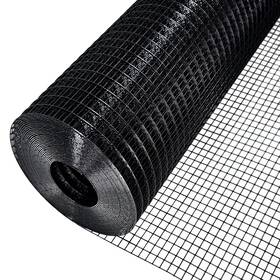Lan Jia Lj-b-054801 Black Hardware Cloth 48 In 100 Ft 19 Gauge 1/2 Inch Pvc Vinyl Coat