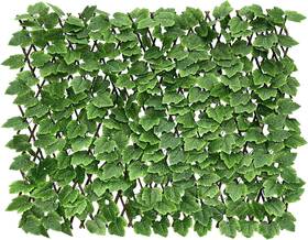 Landgarden 445022659677 Expandable Faux Ivy Fence Privacy Screen Stretchable Artificial Hedge Single Sid