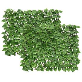 Landgarden 727277405849 Expandable Faux Ivy Fence Privacy Screen Stretchable Artificial Hedge Single
