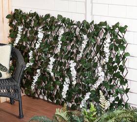 Landia Home 889526468361 Expandable Wisteria And Leave Willow Fence